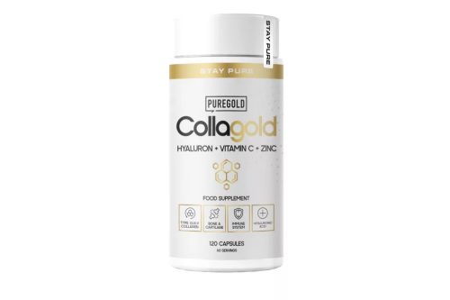 Pure Gold CollaGold  hidrolizált marha- és tengeri halkollagénnel, C-vitaminnal, hialuronsavval & cinkkel - 120 kapszula