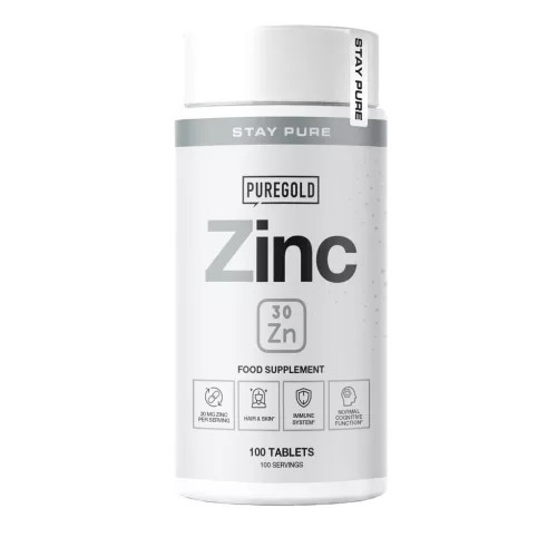 Pure Gold Zinc 20mg étrendkiegészítő tabletta - 100 tabletta