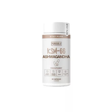Pure Gold Ashwagandha KSM-66 étrend-kiegészítő - 60 kapszula