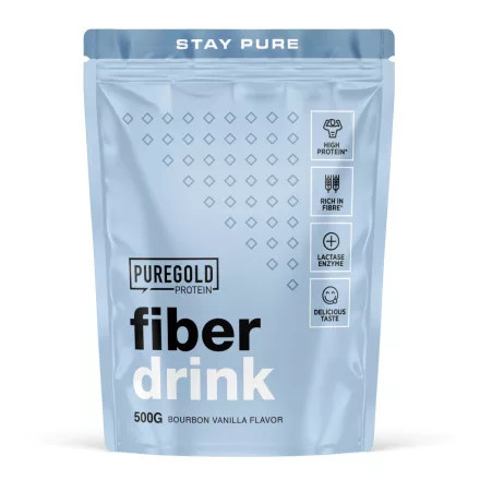 Pure Gold Fiber Drink -  ízesített fehérje és rost italpor 500g