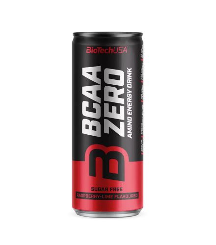 BioTechUSA BCAA Zero Amino Energy Drink - 330 ml - Málna-Lime