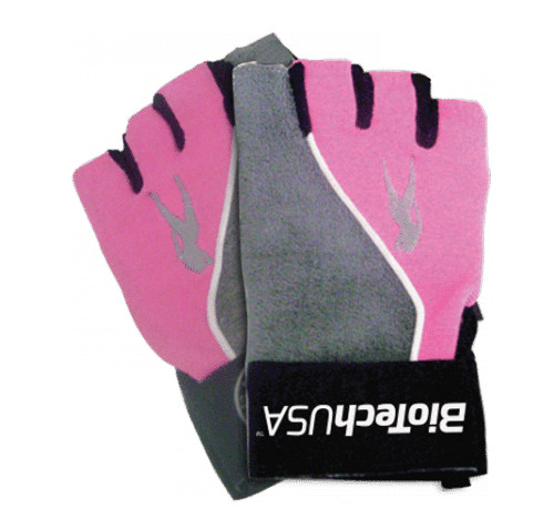 BiotechUSA  Gloves Lady 2 - női pink-szürke kesztyű - S (utolsó 1 db készleten)