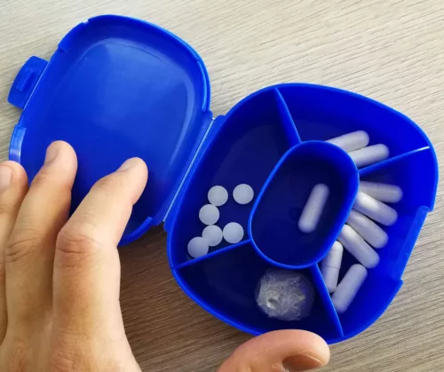 Gaspari Nutrition Pill box - kék