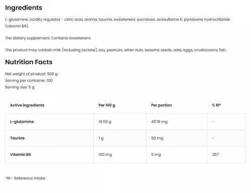 Ostrovit L-Glutamine  300 g