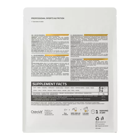 OstroVit Creatine monohydrate  500 g - narancs       
