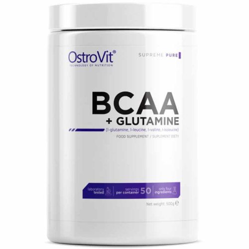 OstroVit BCAA + Glutamine 500 g - narancs