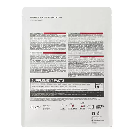 OstroVit Creatine monohydrate  500 g - cseresznye         