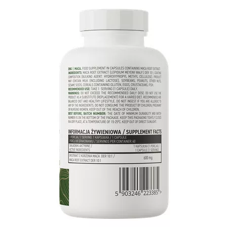OstroVit Maca gyökér kivonat 600mg - 60 Vege kapszula 
