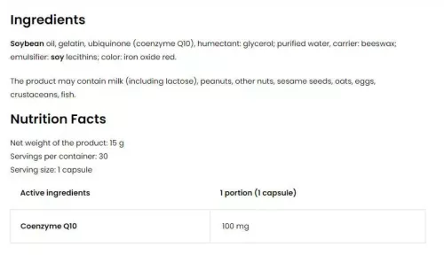 OstroVit Pharma Elite Q10 - Koenzym Q10 - 30 kapszula 