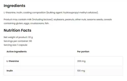 OstroVit L-Theanine 90 kapszula 