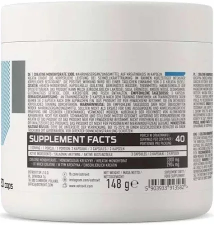 OstroVit Creatine Monohydrate 3300mg -  120 Kapszula