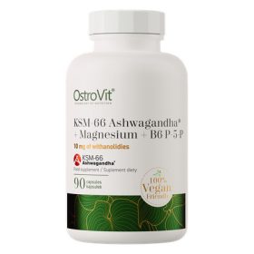   OstroVit Ashwagandha KSM-66 + Magnézium + B6 P-5-P VEGE - 90 kapszula