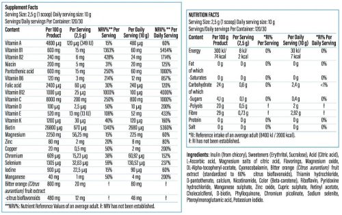 ALLSPORTS LABS Multivitamin Drink Powder 300g -trópusi