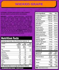 Nano Supps CFR PWO Crave for Rush edzés előtti energizáló - 400g Wicked Grape