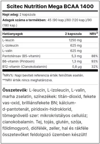 Scitec Nutrition Mega BCAA 2300 (120 kap.)