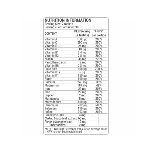 Dorian Yates - MULTIVITAMIN COMPLEX - 60tabs
