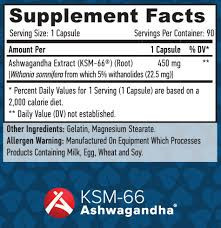 Haya Labs – Ashwagandha KSM-66 450mg. / 90 caps.