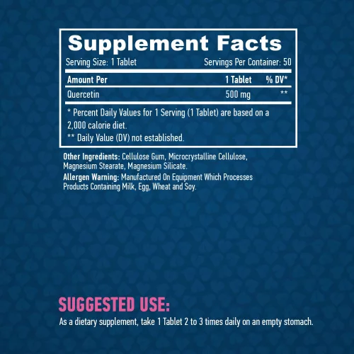 Haya Labs - Quercetin 500 mg. / 50 Tabs.