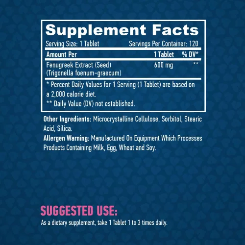 Haya Labs – Fenugreek 600 mg / 120 tab