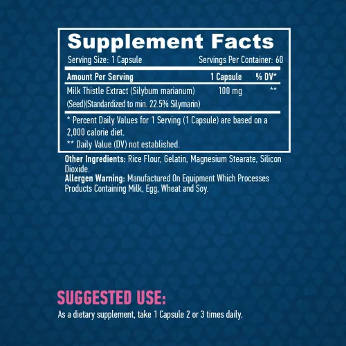 Haya Labs –Milk Thistle 100mg. / 60 Vcaps