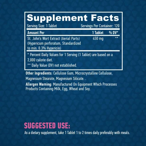 Haya Labs –St. John's Wort 450 mg / 120 Tabs