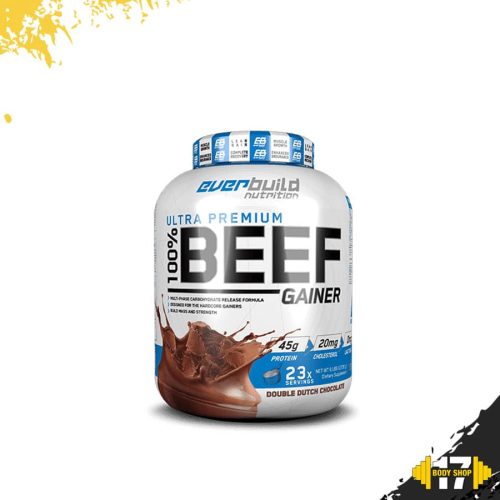 EverBuild Nutrition – 100% BEEF GAINER 6 LBS™ / 2720 g - Double Dutch Chocolate