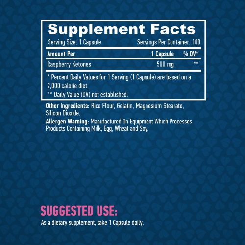 Haya Labs – Raspberry Ketones 500mg / 100 kapszula
