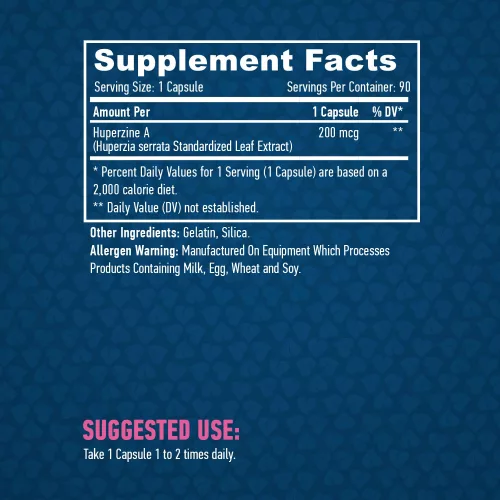 Haya Labs – Huperzine A 98% Extract 200mcg / 90caps 