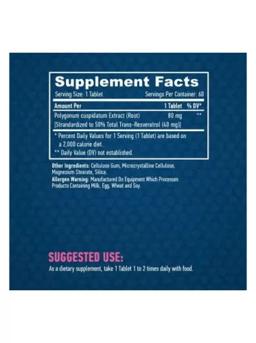 Haya Labs - Resveratrol 40mg. / 60 tabletta  - Szív- és érrendszer 