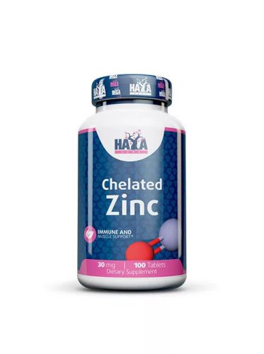 Haya Labs - Chelated Zinc (Bisglycinate) 30 mg -  100 tabletta