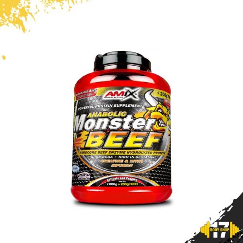 AMIX Nutrition – Anabolic Monster BEEF 90% Protein - 1000 g - Strawberry-Banana