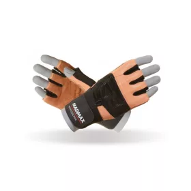   MADMAX Professional Natural Brown csuklószorítós kesztyû - S