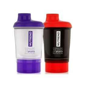   Nutrend Shaker + additional cup 300 ml - purple&opal white (+cup)