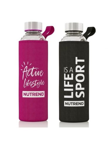 Nutrend Glass Bottle üveg kulacs - 500 ml - Pink