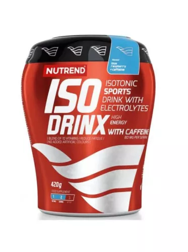 Nutrend Isodrinx 420g with caffein blue raspberry