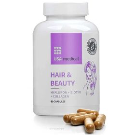   USA medical- Hair Beauty Hajvitamin kapszula hialuronnal, kollagénnel és biotinnal 60 db