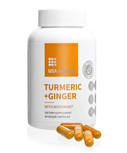 USA medical - Kurkuma gyömbérrel és BioPerine® feketeborssal TURMERIC+GINGER 60 db